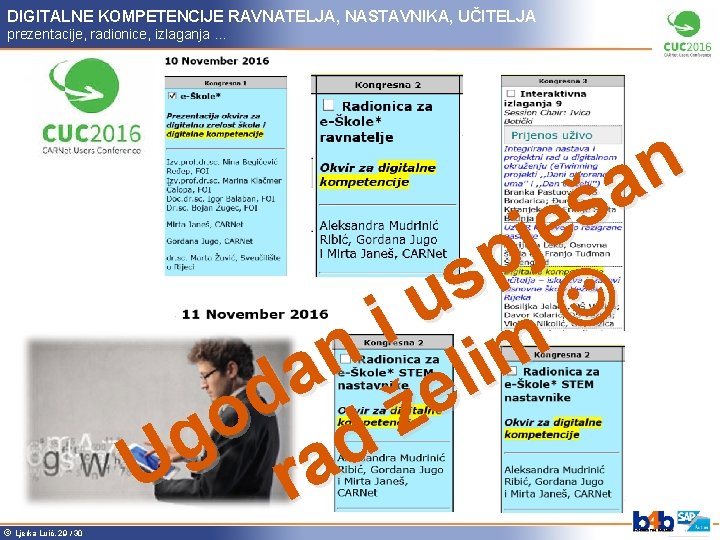 DIGITALNE KOMPETENCIJE RAVNATELJA, NASTAVNIKA, UČITELJA prezentacije, radionice, izlaganja … n a š e j