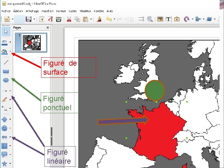 Figuré de surface Figuré ponctuel Figuré linéaire 