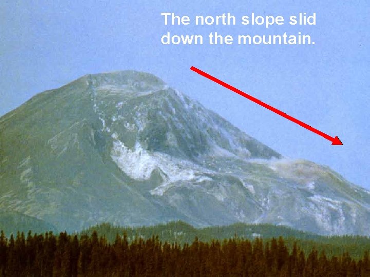 The north slope slid down the mountain. 