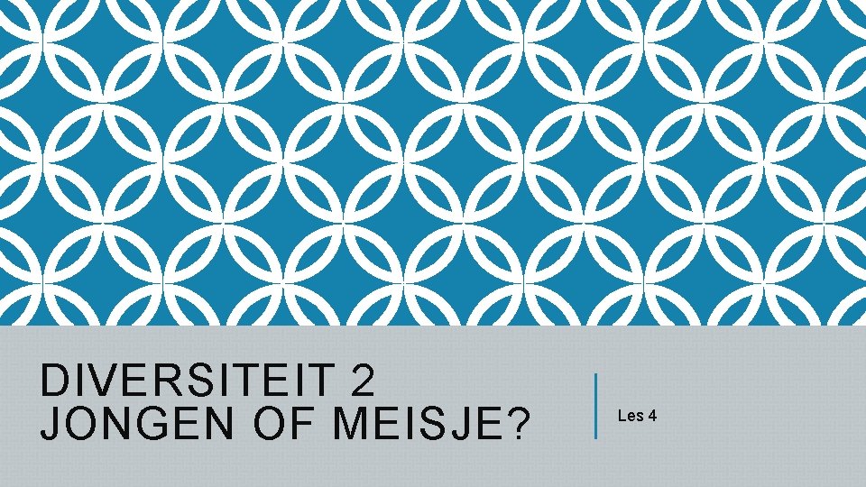 DIVERSITEIT 2 JONGEN OF MEISJE? Les 4 