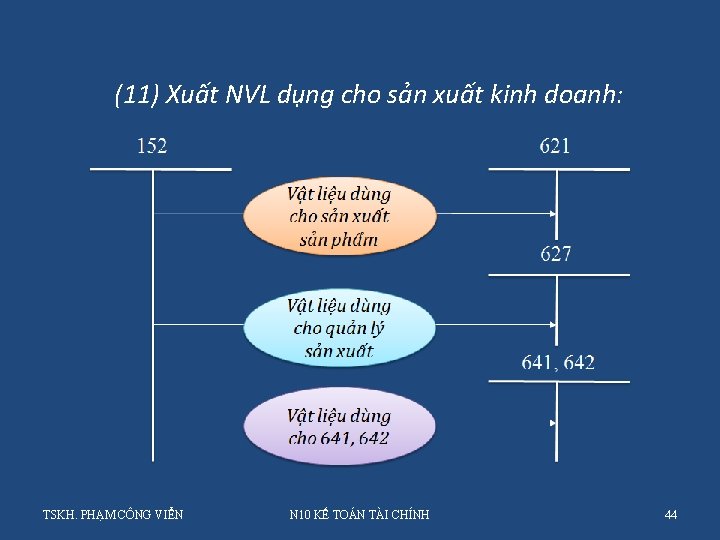 (11) Xuất NVL dụng cho sản xuất kinh doanh: TSKH. PHẠM CÔNG VIỂN N