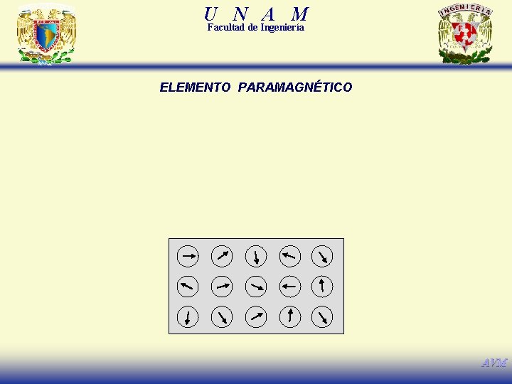U N A M Facultad de Ingeniería ELEMENTO PARAMAGNÉTICO AVM 