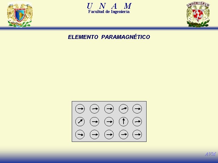 U N A M Facultad de Ingeniería ELEMENTO PARAMAGNÉTICO AVM 