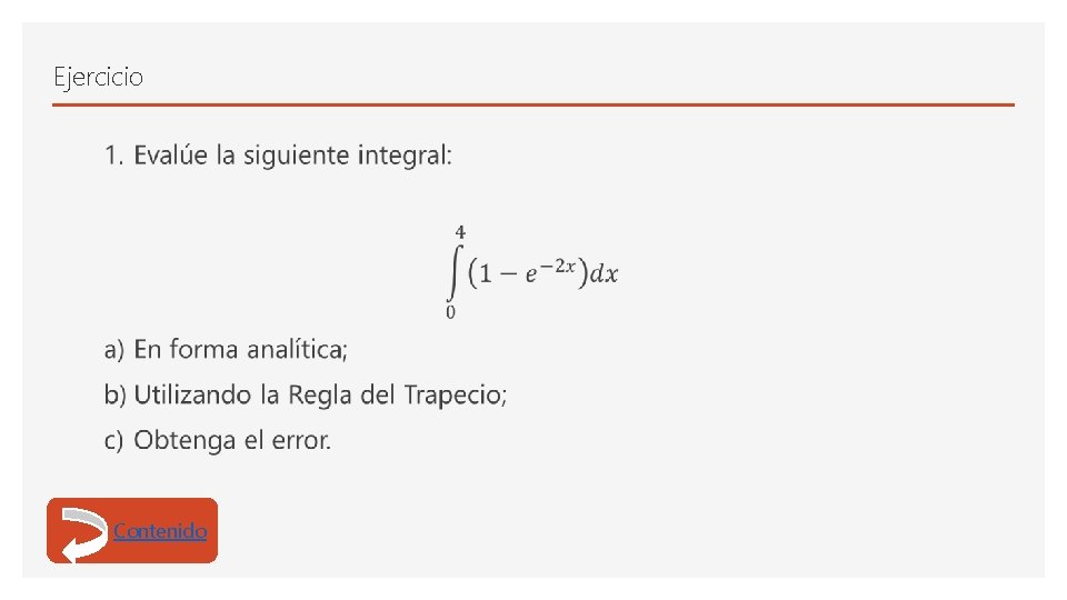 Ejercicio • Contenido 