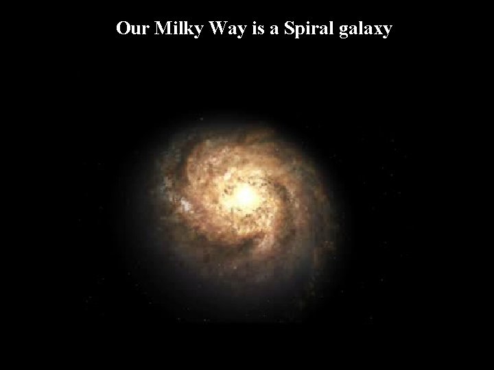 Our Milky Way is a Spiral galaxy 