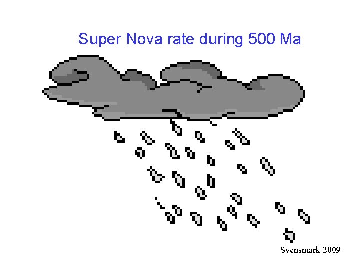 Super Nova rate during 500 Ma Svensmark 2009 