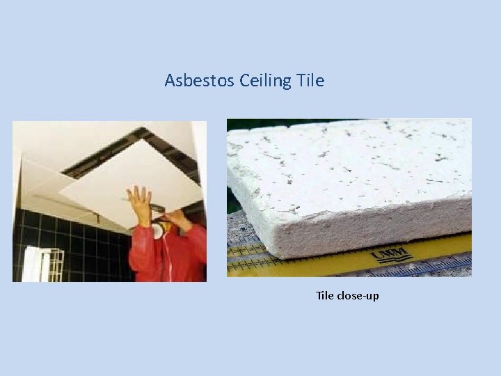 Asbestos Ceiling Tile close-up 