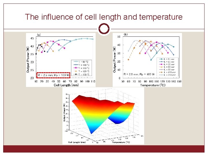 The influence of cell length and temperature 