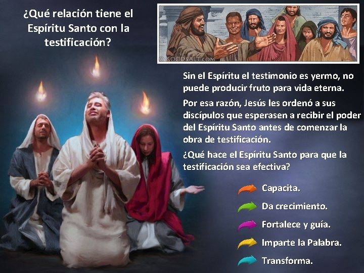 ¿Qué relación tiene el Espíritu Santo con la testificación? Sin el Espíritu el testimonio