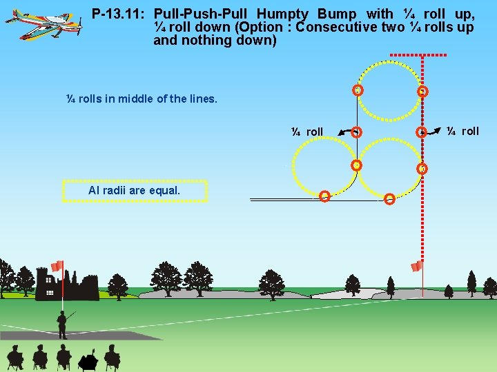P-13. 11: Pull-Push-Pull Humpty Bump with ¼ roll up, ¼ roll down (Option :