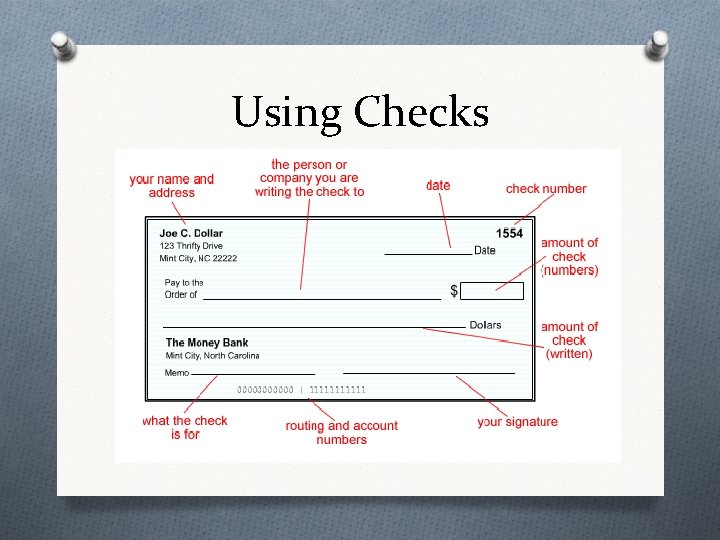 Using Checks 