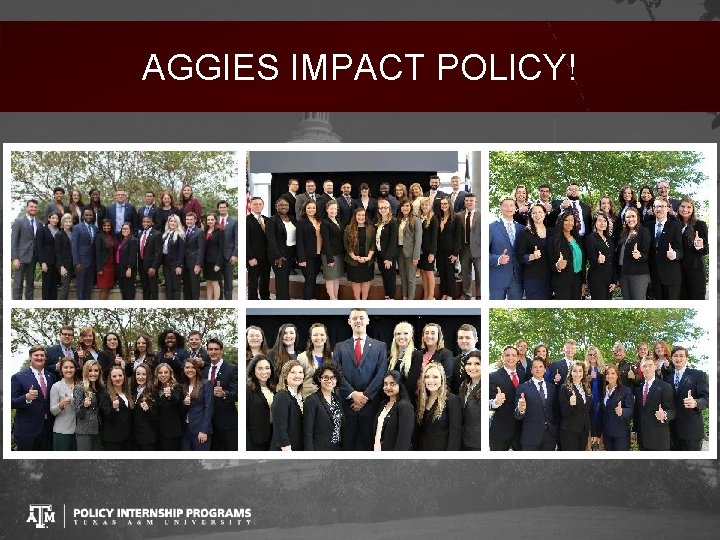 AGGIES IMPACT POLICY! 