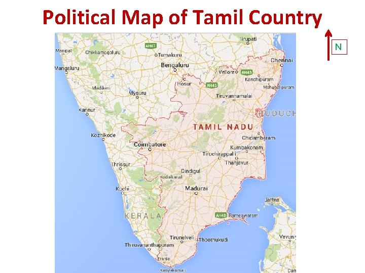 Political Map of Tamil Country N 