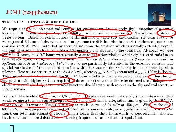 JCMT (reapplication) 