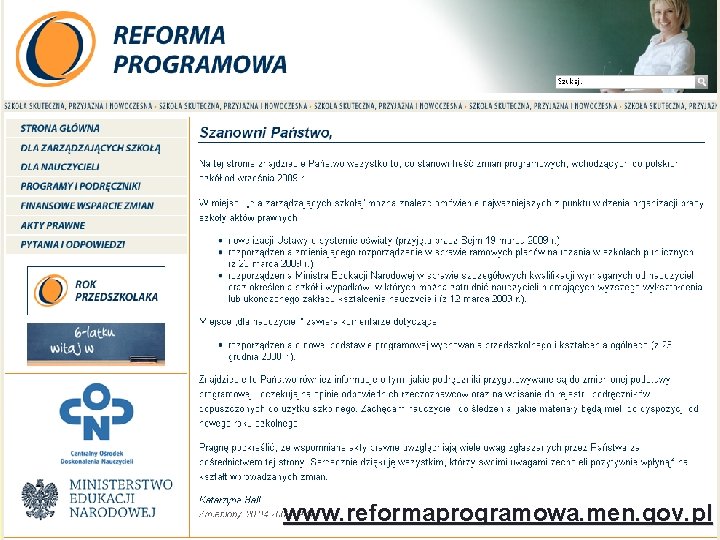 www. reformaprogramowa. men. gov. pl 