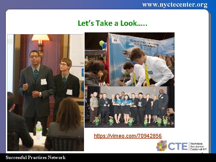 www. nyctecenter. org Let’s Take a Look…. . https: //vimeo. com/70942856 Successful Practices Network