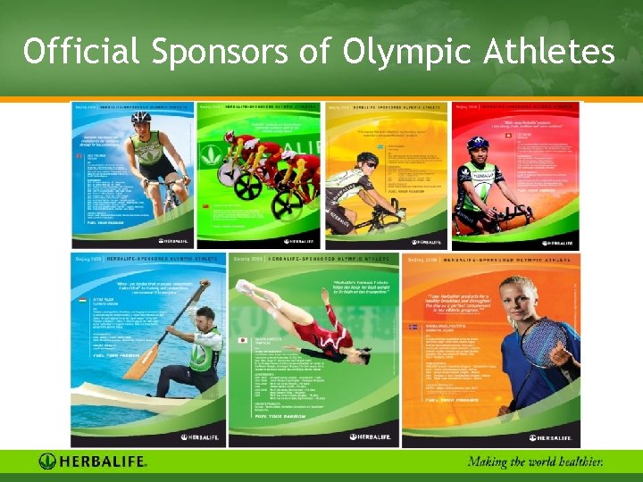 Official Sponsors of Olympic Athletes 