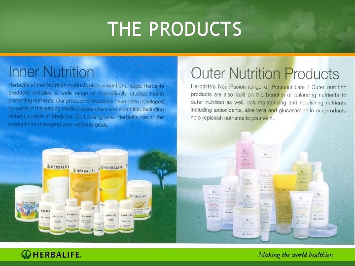 THE PRODUCTS 