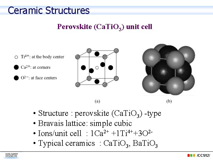 Ceramic Structures Perovskite (Ca. Ti. O 3) unit cell • Structure : perovskite (Ca.