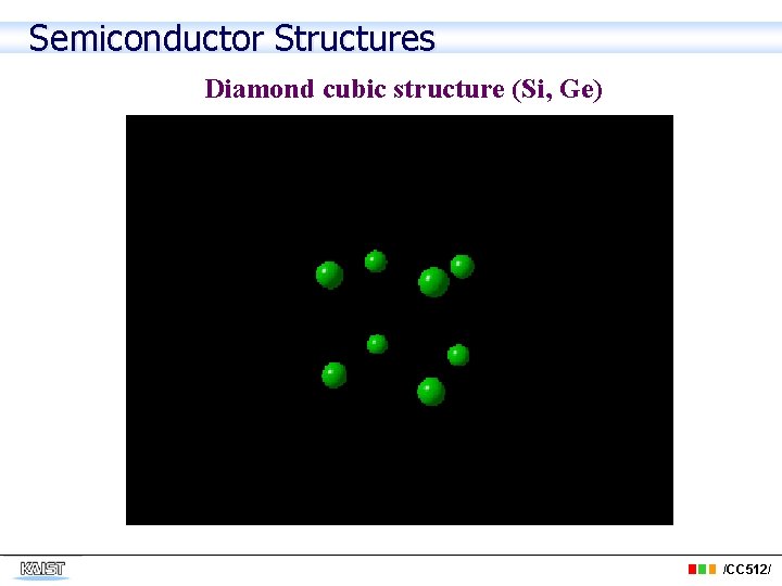 Semiconductor Structures Diamond cubic structure (Si, Ge) /CC 512/ 