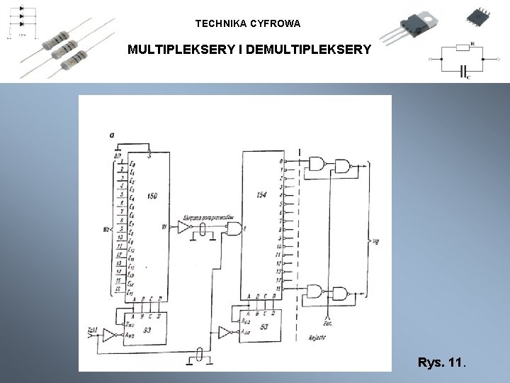 TECHNIKA CYFROWA MULTIPLEKSERY I DEMULTIPLEKSERY Rys. 11. 