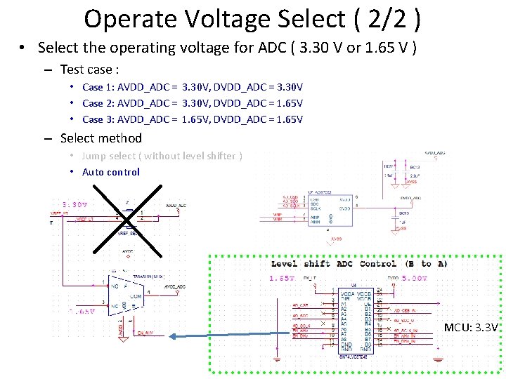 Operate Voltage Select ( 2/2 ) • Select the operating voltage for ADC (