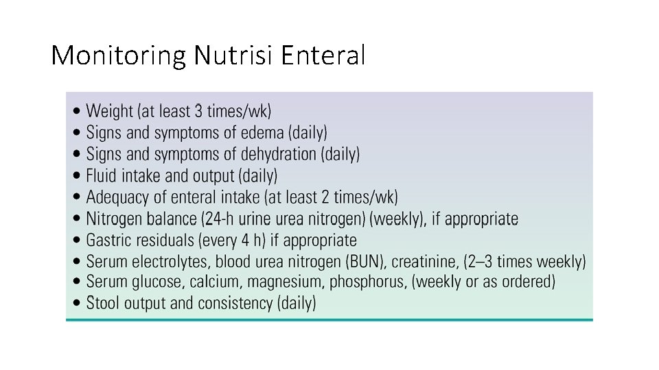 Monitoring Nutrisi Enteral Monitoring Nutrisi Enteral