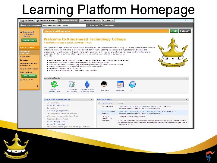 Learning Platform Homepage 