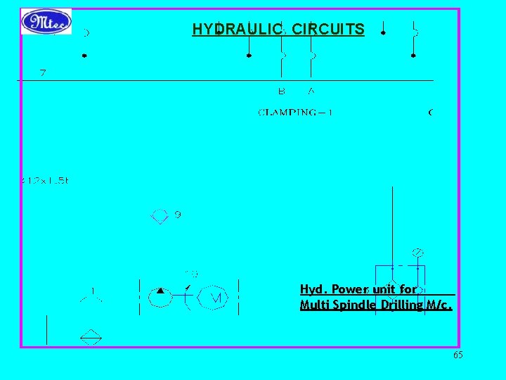 HYDRAULIC CIRCUITS Hyd. Power unit for Multi Spindle Drilling M/c. 65 