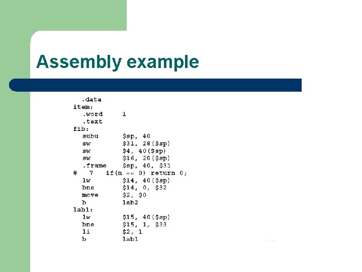 Assembly example 