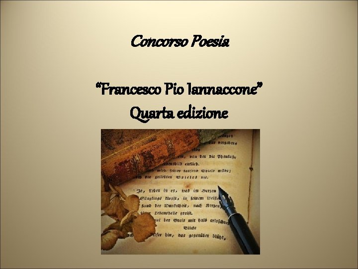 Concorso Poesia “Francesco Pio Iannaccone” Quarta edizione 