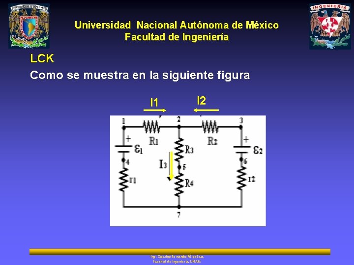 Universidad Nacional Autónoma de México Facultad de Ingeniería LCK Como se muestra en la