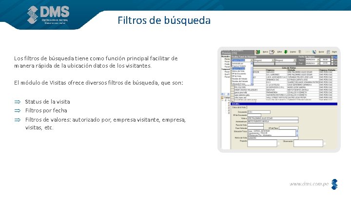 Filtros de búsqueda Los filtros de búsqueda tiene como función principal facilitar de manera