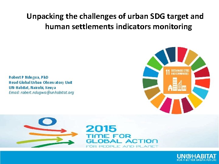 Unpacking the challenges of urban SDG target and human settlements indicators monitoring Robert P