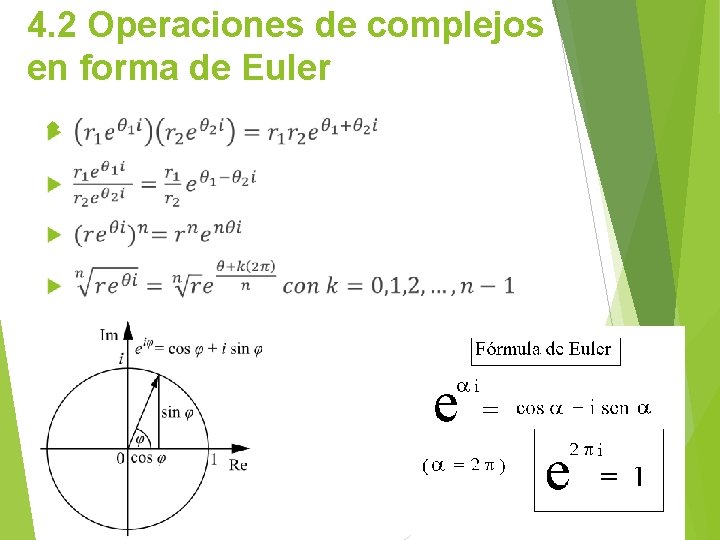 4. 2 Operaciones de complejos en forma de Euler 