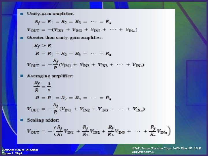 Electronic Devices, 9 th edition Thomas L. Floyd © 2012 Pearson Education. Upper Saddle