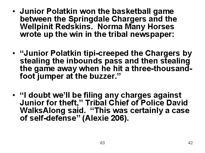  • Junior Polatkin won the basketball game between the Springdale Chargers and the