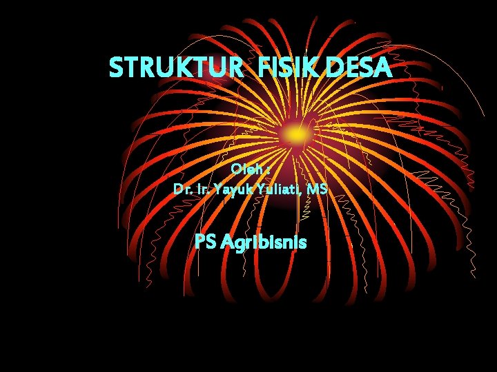 STRUKTUR FISIK DESA Oleh : Dr. Ir. Yayuk Yuliati, MS PS Agribisnis 