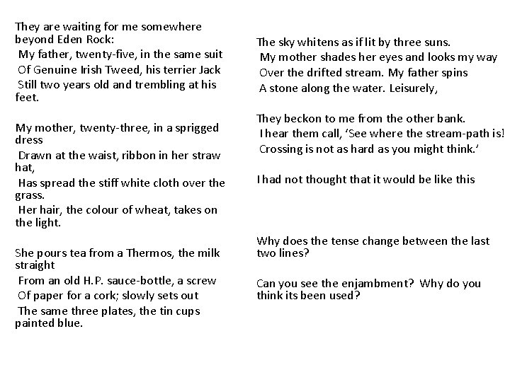 They are waiting for me somewhere beyond Eden Rock: My father, twenty-five, in the