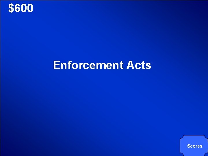 © Mark E. Damon - All Rights Reserved $600 Enforcement Acts Scores 