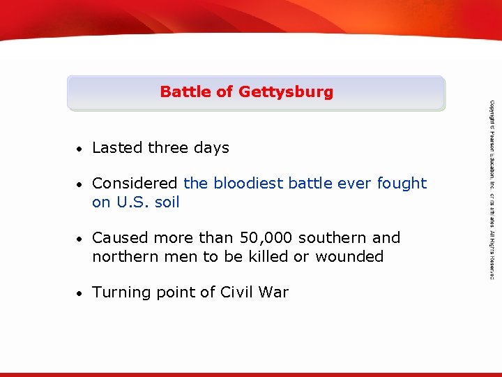 TEKS 8 C: Calculate percent composition and empirical and molecular formulas. Battle of Gettysburg