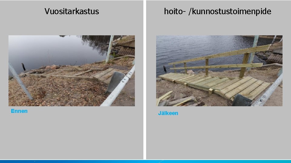 Vuositarkastus Ennen hoito- /kunnostustoimenpide Jälkeen 