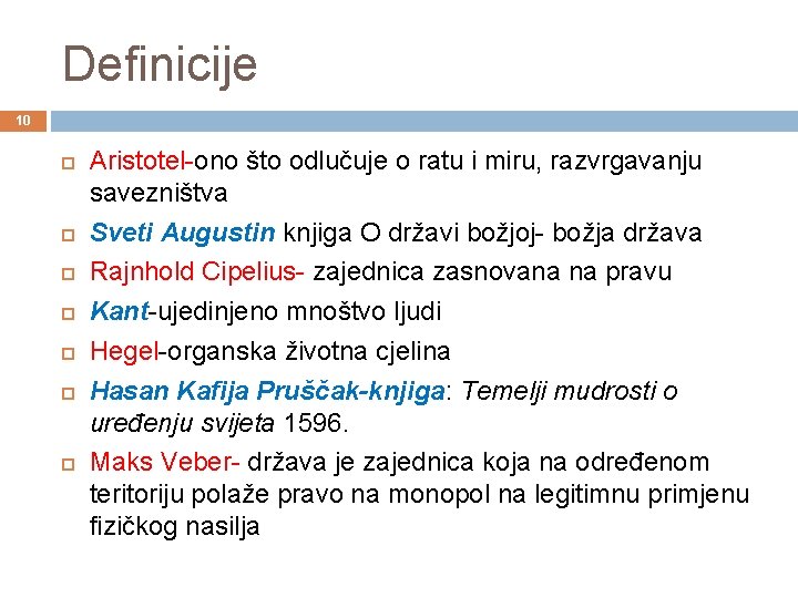 Definicije 10 Aristotel-ono što odlučuje o ratu i miru, razvrgavanju savezništva Sveti Augustin knjiga