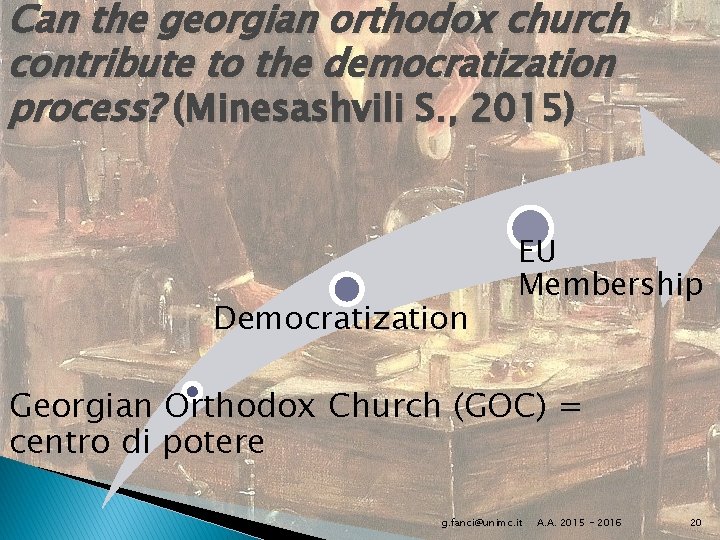 Can the georgian orthodox church contribute to the democratization process? (Minesashvili S. , 2015)