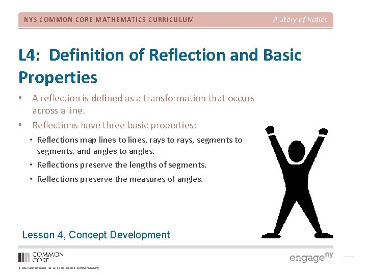 NYS COMMON CORE MATHEMATICS CURRICULUM A Story of Ratios L 4: Definition of Reflection