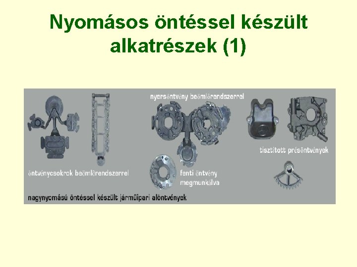 Nyomásos öntéssel készült alkatrészek (1) Nyomásos öntéssel készült alkatrészek (1)