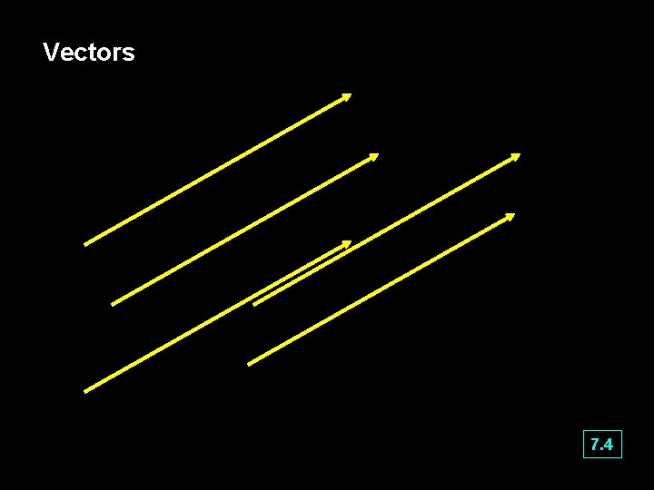Vectors 7. 4 Vectors 7. 4