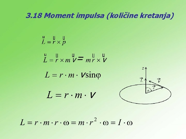 3. 18 Moment impulsa (količine kretanja) 