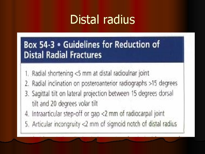 Distal radius 