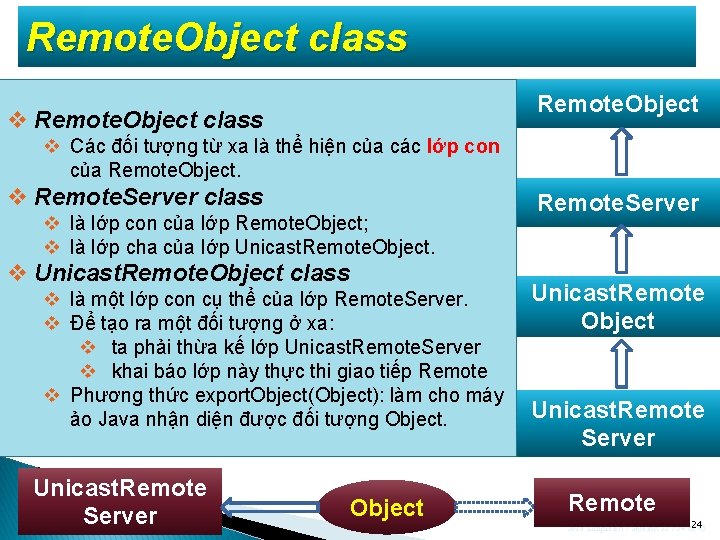 Remote. Object class Remote. Object v Remote. Object class v Các đối tượng từ